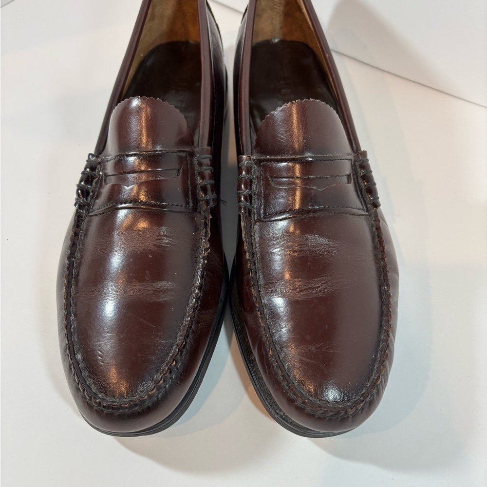 Men’s Dexter Brown Leather Slip-On Loafers with Moccasin Stitching